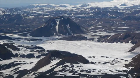 Aerial shot of Volcano Video stock 35129631