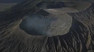 Aerial Shot Of A Volcano Mountain With Steam In 4K Stock Footage