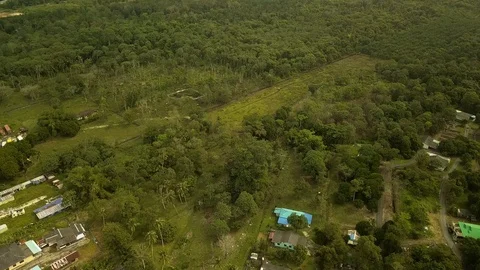 Aerial shot of water tower, container yard , industrial park , Johor, Malaysia Stock Footage 102779687