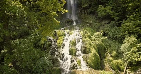 Aerial Shot at a Waterfall Stock Footage 76115199