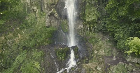Aerial Shot at a Waterfall Stock Footage
