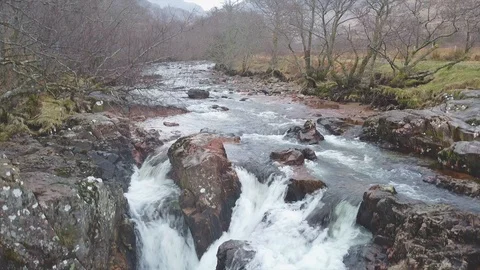 Aerial shot in waterfall Stock Footage 122216041
