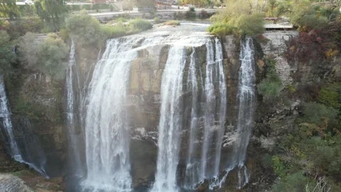 Aerial shot Waterfall Stock Footage 258045831