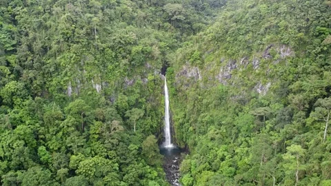 Aerial shot of waterfall in Philippines Stock Footage 325002271