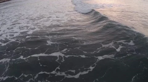 Aerial shot of waves Video stock 44753766