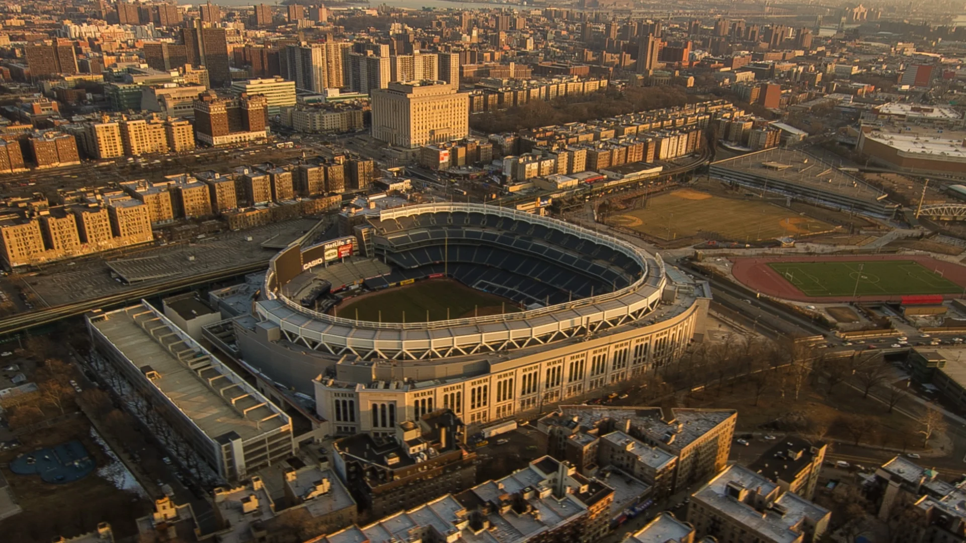 yankee stadium, view of Yankee Stadium from a recent helico…