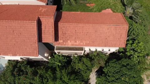 Aerial Shot:pool villa, river view, Vietnam Stock Footage 101724957