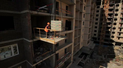 Aerial shots. Construction and development of new areas. Stock Footage 45595711