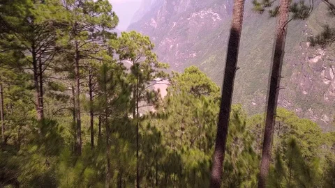 Aerial Shots of Landscapes in Tiger Leaping Gorge, China Stock Footage 101796953