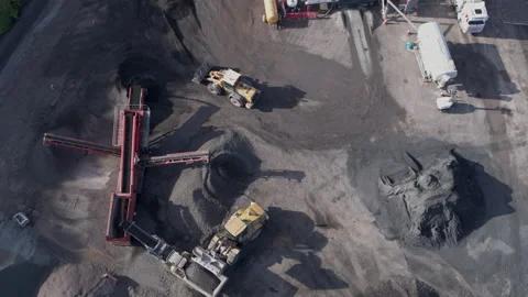 Aerial shots of Quarry processing, top view. Scotland Vidéo 146551241