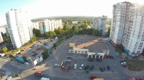 Aerial shots Ukraine Dnepropetrovsk Stock Footage