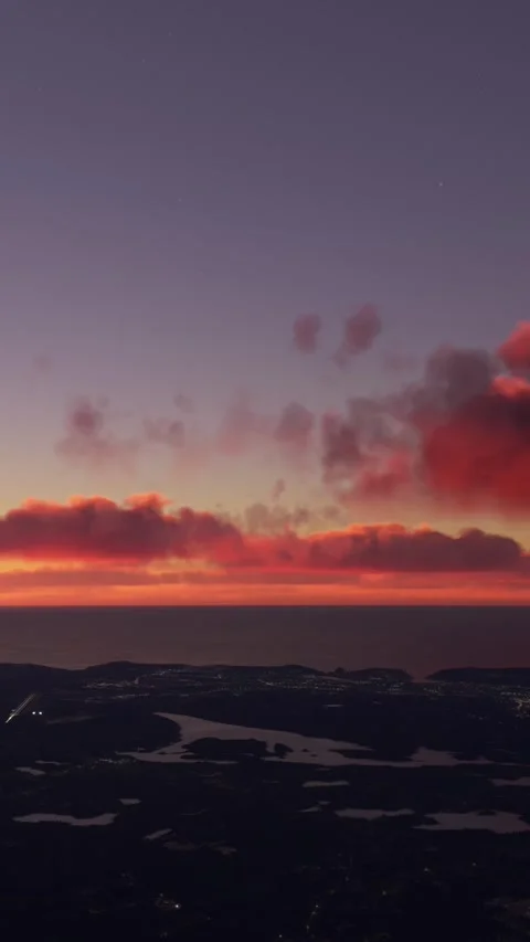 Aerial Side View at Sunset of St. John Newfoundland. Canada Video stock 284492153