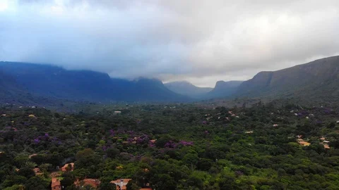 Aerial sight from Vale do Capão. Palmeiras, Bahia, Brazil. Stock Footage 107502334