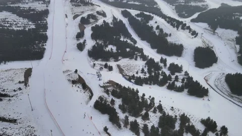 Aerial ski resort Stock Footage 237152134