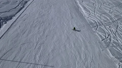 Aerial skiing drone Stock-Footage 237170362