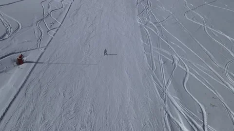 Aerial skiing winter Stock-Footage 237166062