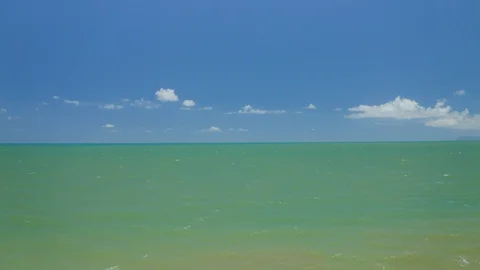 Aerial, sky and ocean half split view Video stock 113997085
