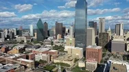 Aerial Of Skyline In Downtown Dallas, Texas Stock Footage