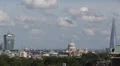 Aerial Skyline London Skyscrapers, Buildings, Shard Bridge, St. Paul Cathedral HD Footage
