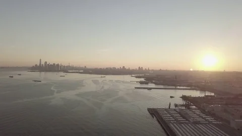 Aerial of Skyline Tracks backwards Stock Footage 77513893
