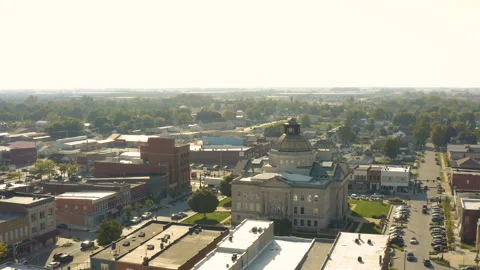 Aerial slider of a courthouse Stock Footage 214035764