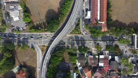 Aerial sliding over flyover Stock Footage 150309996