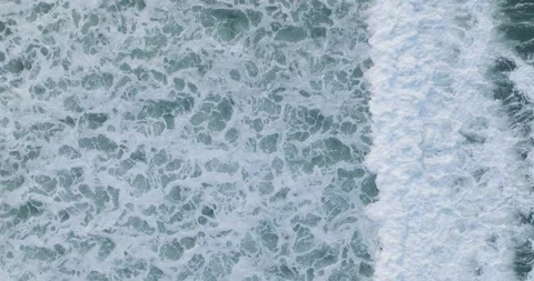 Aerial Slow Motion Drone View of Waves and Foam El Salvador_LunaVista Stock Footage 243144187