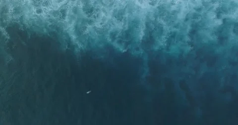 Aerial Slow Motion Drone View of Surfers and Waves El Salvador_LunaVista Stock Footage 243144848