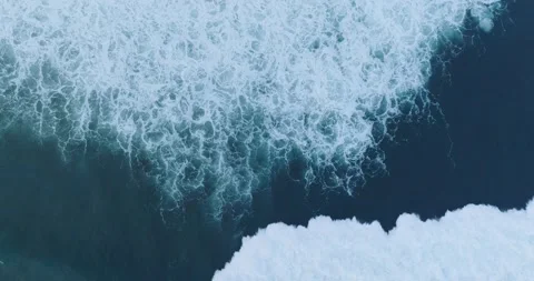 Aerial Slow Motion Drone View of Surfers and Waves El Salvador_LunaVista Stock Footage 243145057