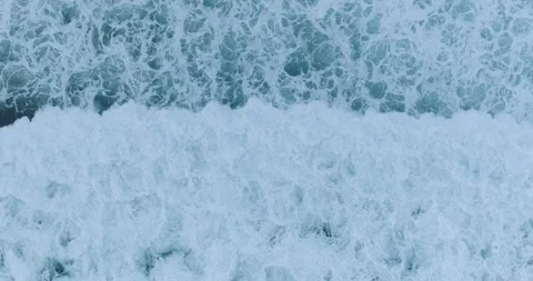 Aerial Slow Motion Drone View of Waves El Salvador_LunaVista Stock Footage 243145118