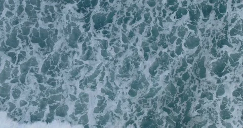 Aerial Slow Motion Top Down Drone View of Rolling Waves El Salvador_LunaVista Stock Footage 243143337