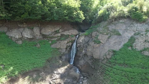 Aerial small waterfall Video stock 217416672