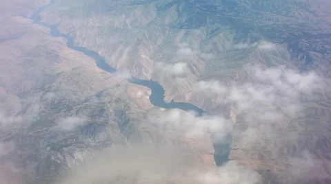 Aerial of Snake River Border of Oregon and Idaho Stock Footage 64554420