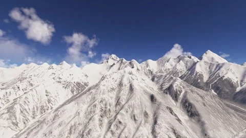 Aerial of snow Baltoro Glacier in Gilgit Baltistan. Pakistan Stock Footage 330455304