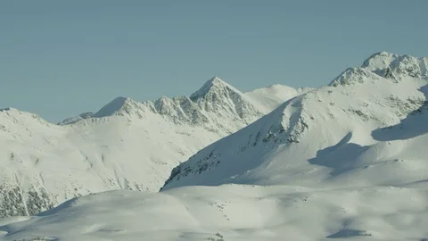 Aerial of Snow Covered Mountain Range 動画素材 81568184
