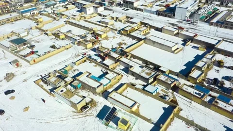 Aerial snow scene Stock-Footage 243032301