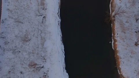 Aerial Snowy River Video stock 73003731