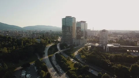 Aerial of Sofia Stock Footage