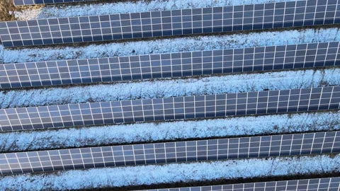 Aerial solar panel energy Vídeo Stock 237163887