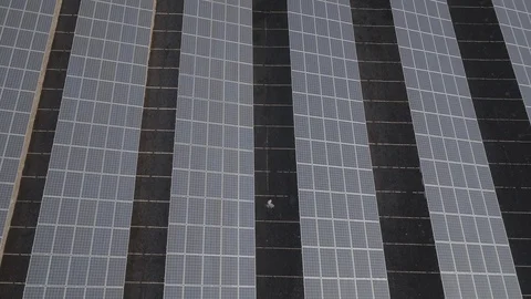 Aerial Solar Panel at farm Stock Footage 86488998