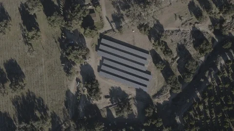 Aerial Solar Panel at farm Stock Footage 86493083