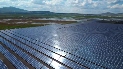 Aerial Solar Panel Infrastructure Stock-Footage 337403145