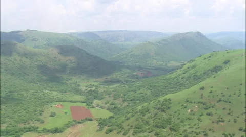 AERIAL South Africa-South West Corner Of Swaziland Stock Footage
