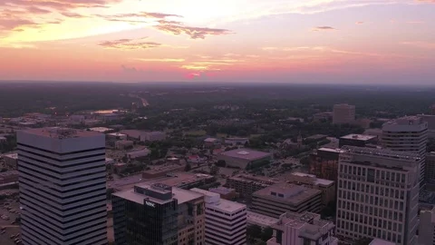Aerial South Carolina Columbia July 2017 Sunset 4K Inspire 2 Stock Footage
