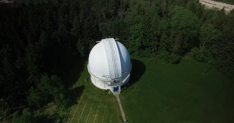 Aerial of Space Observatory Stock Footage 90365935