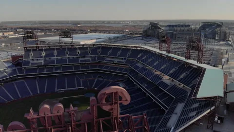 Aerial Spin Around/Pull Out at Citizen Bank Park in Philadelphia Vídeos de archivo 233922701