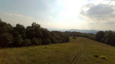 Aerial spring mountains 06 Stock Footage 86642528