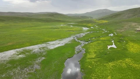 Aerial spring nature Video stock 242411683