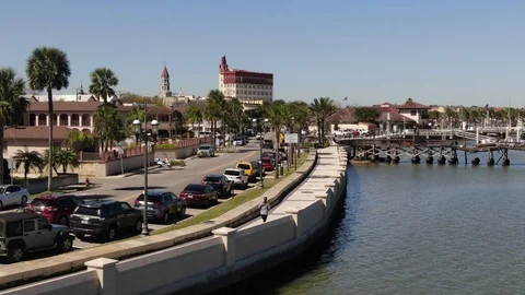 Aerial of St. Augustine, Florida Stock Footage 104775382