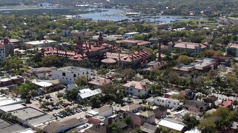 Aerial of St. Augustine, Florida Stock Footage 104776328